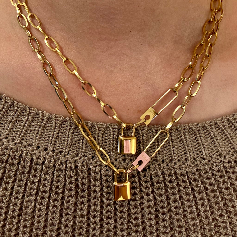 Elegante Gliederhalskette  "Unlock true Love"