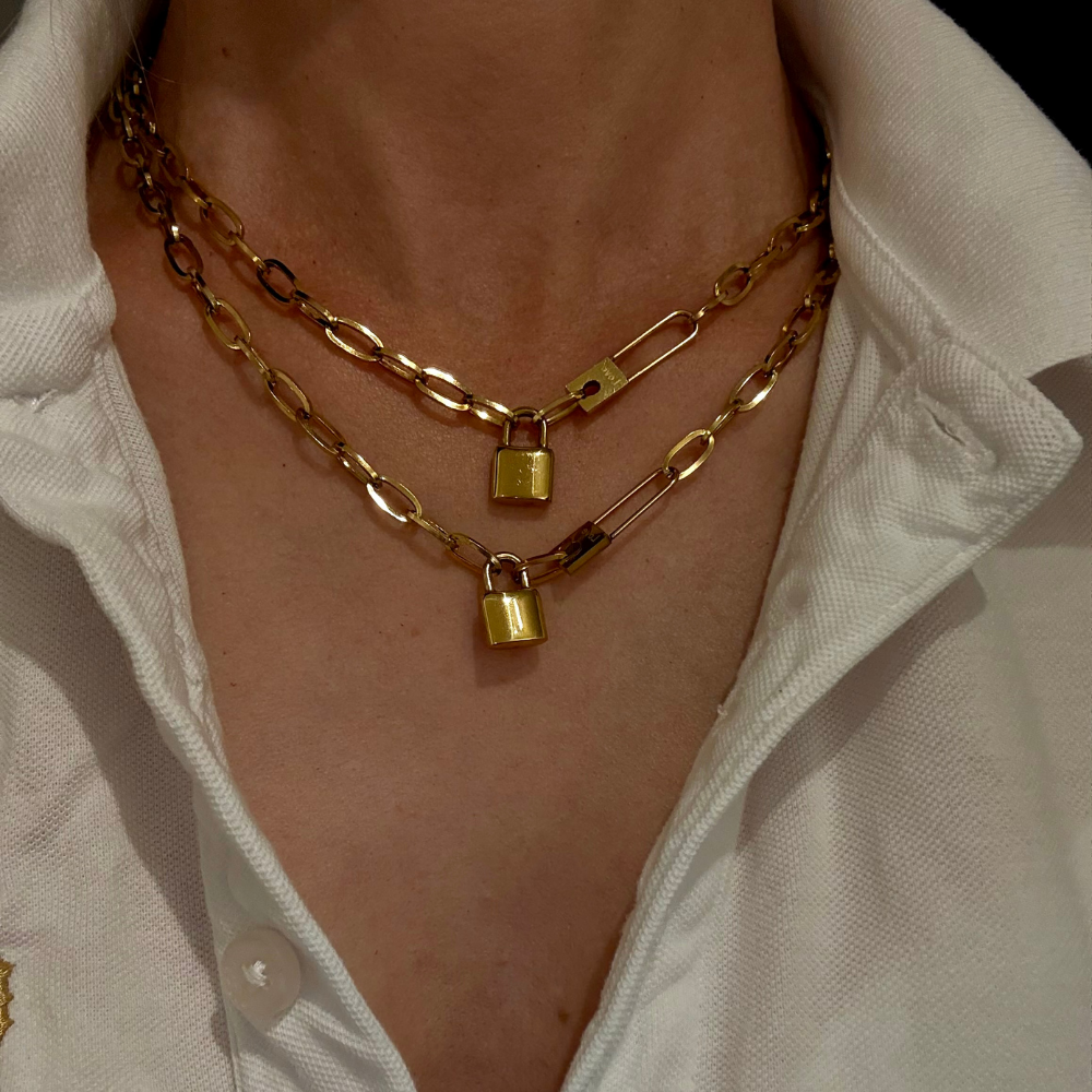 Elegante Gliederhalskette  "Unlock true Love"