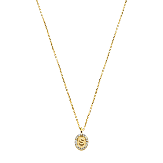 Sorelée Initial Oval in 14K Gold mit LabGrown Diamanten